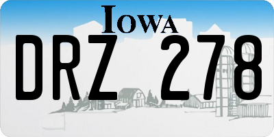 IA license plate DRZ278