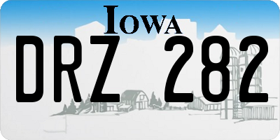 IA license plate DRZ282