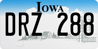 IA license plate DRZ288