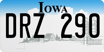 IA license plate DRZ290