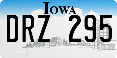 IA license plate DRZ295