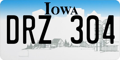 IA license plate DRZ304