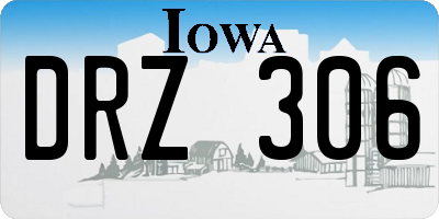 IA license plate DRZ306