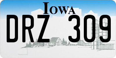 IA license plate DRZ309