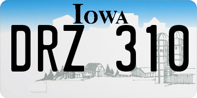 IA license plate DRZ310