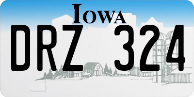 IA license plate DRZ324