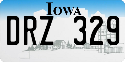 IA license plate DRZ329