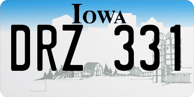 IA license plate DRZ331