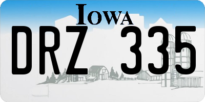 IA license plate DRZ335