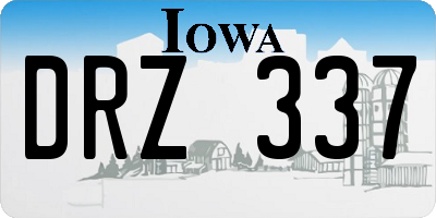 IA license plate DRZ337