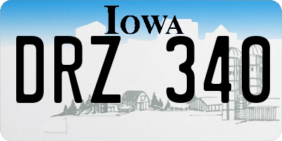 IA license plate DRZ340