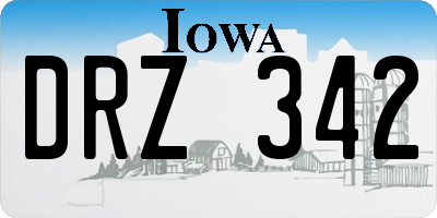 IA license plate DRZ342