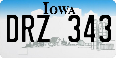 IA license plate DRZ343