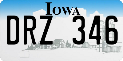 IA license plate DRZ346