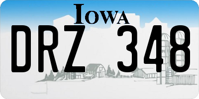 IA license plate DRZ348