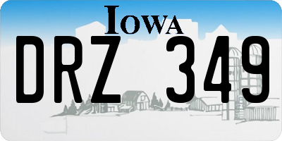 IA license plate DRZ349