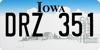 IA license plate DRZ351