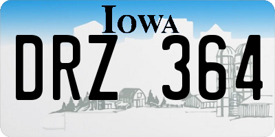 IA license plate DRZ364