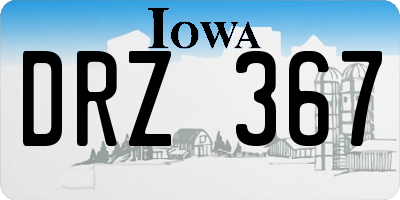 IA license plate DRZ367