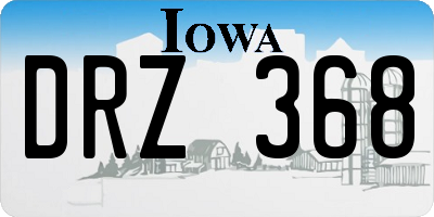 IA license plate DRZ368