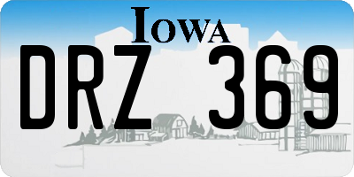 IA license plate DRZ369