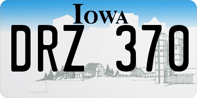 IA license plate DRZ370