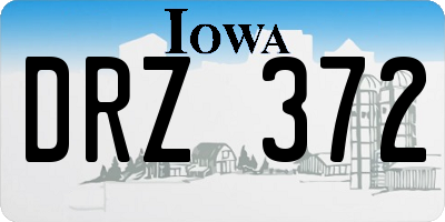 IA license plate DRZ372