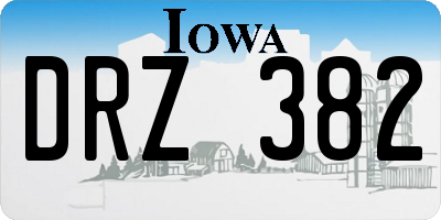 IA license plate DRZ382