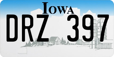 IA license plate DRZ397