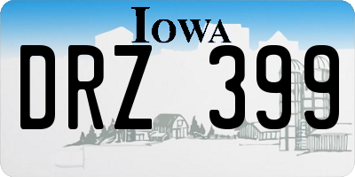 IA license plate DRZ399