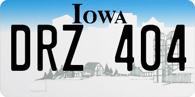 IA license plate DRZ404