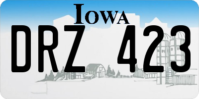 IA license plate DRZ423