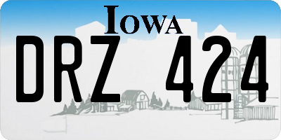 IA license plate DRZ424
