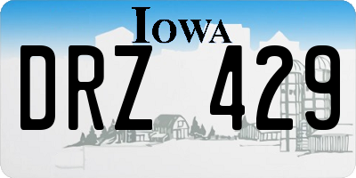 IA license plate DRZ429