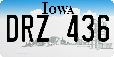IA license plate DRZ436