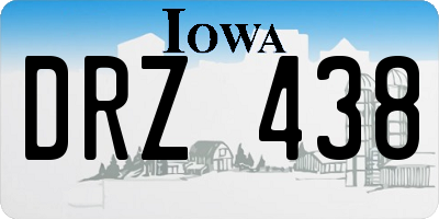 IA license plate DRZ438