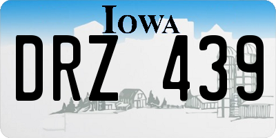 IA license plate DRZ439