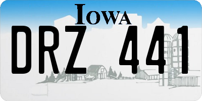 IA license plate DRZ441