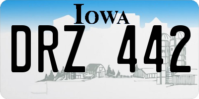 IA license plate DRZ442