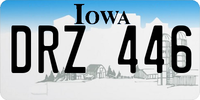 IA license plate DRZ446