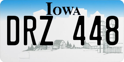 IA license plate DRZ448