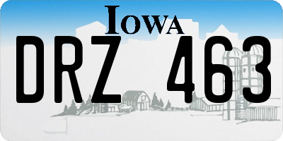 IA license plate DRZ463