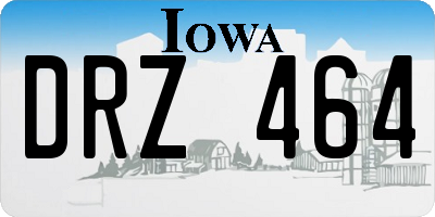 IA license plate DRZ464