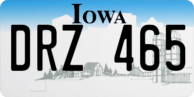IA license plate DRZ465