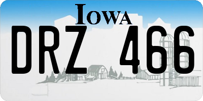 IA license plate DRZ466