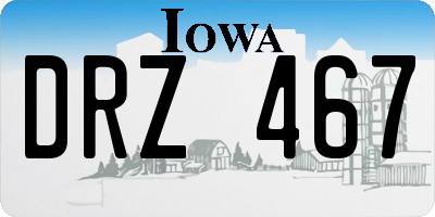 IA license plate DRZ467