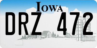 IA license plate DRZ472