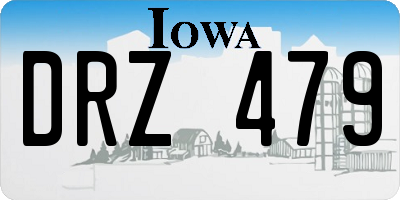 IA license plate DRZ479