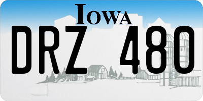 IA license plate DRZ480
