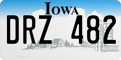 IA license plate DRZ482